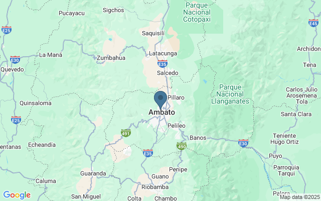 Kaart met locatie Kathedraal van San Juan de Ambato